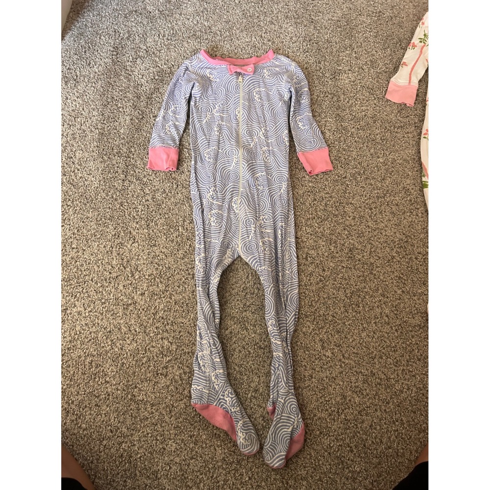 Beaufort Bonnet Company Blue Wave Pima Cotton Footed Sleeper Pajamas 18-24M
